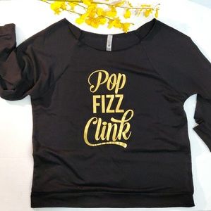 NWOT Off the Shoulder Graphic Top